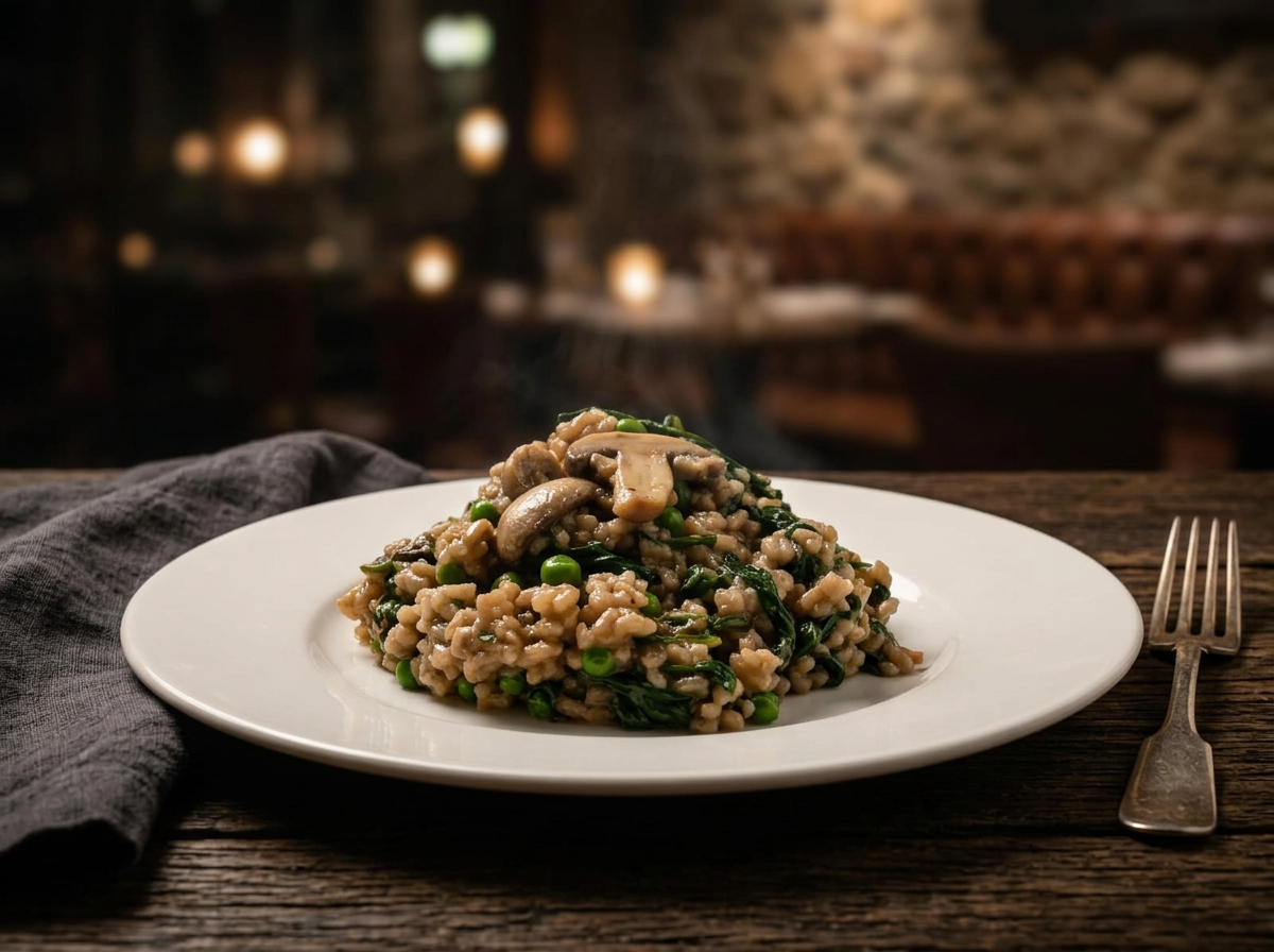 Mushroom & Pea Risotto